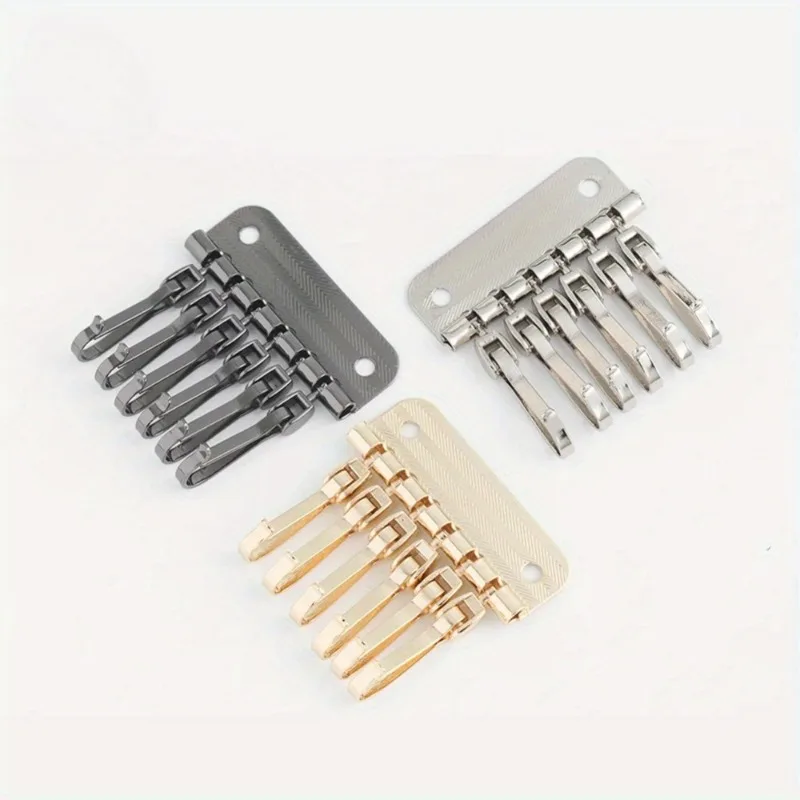 Leatherwork Hardware - 1PC Portfel na klucze 6 haczyków