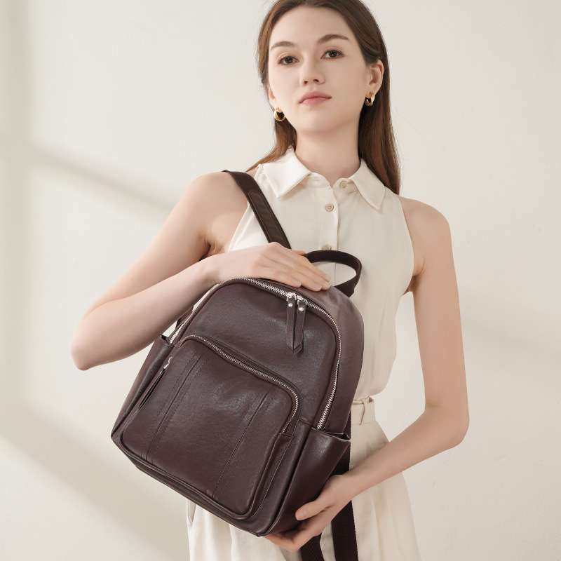 Leather Work Rucksack - Plecak damski Zency, duża torba damska,