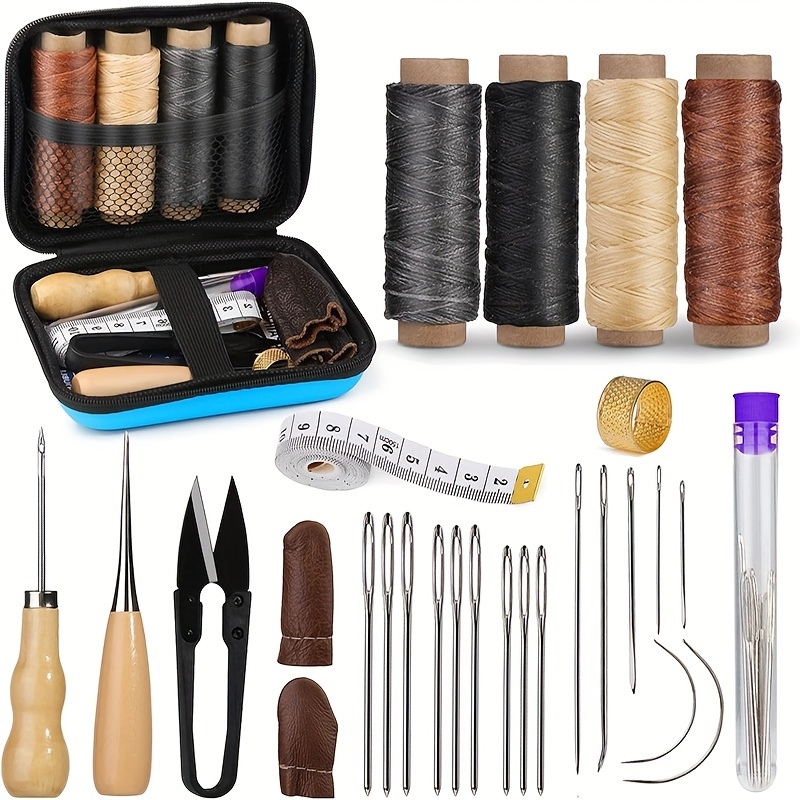 Leatherwork Repairs - Zestaw do szycia skóry, zestaw do