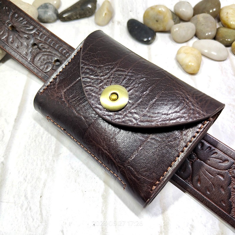 Leatherwork Wallet - Blongk Mini torebka cienki pasek opakowanie