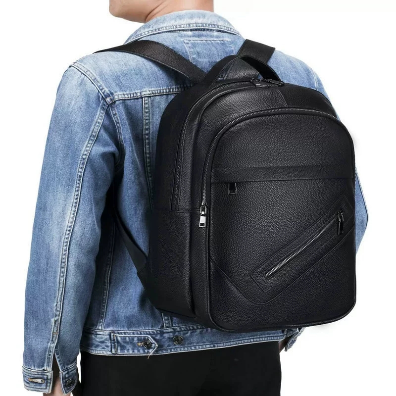 Czarny plecak na laptopa z pra – Leather Work Rucksack recenzja i cena