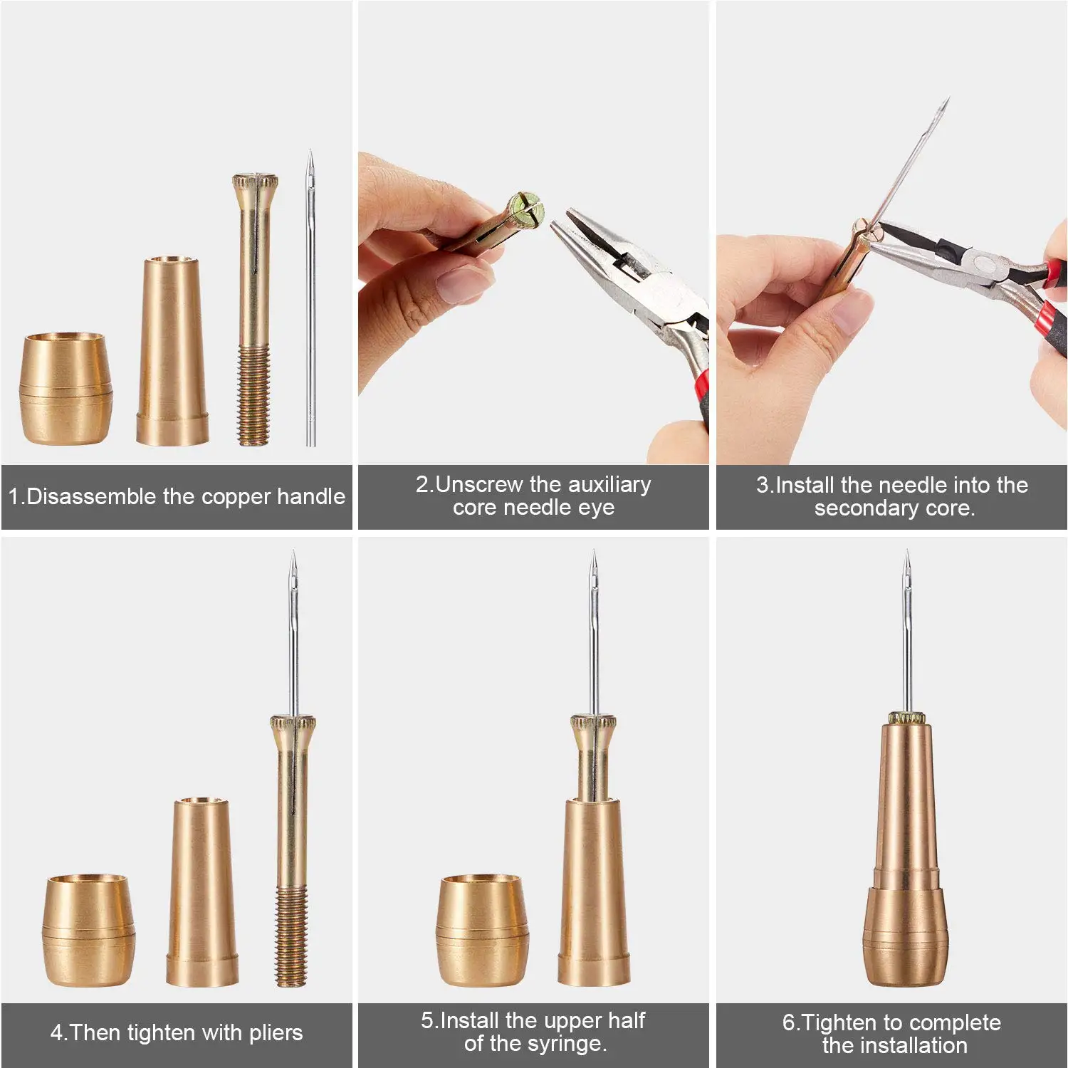 Zestaw do szycia skóry z miedz – Leatherwork Repairs recenzja i cena